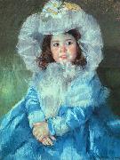 Mary Cassatt Margot in Blue Sweden oil painting artist